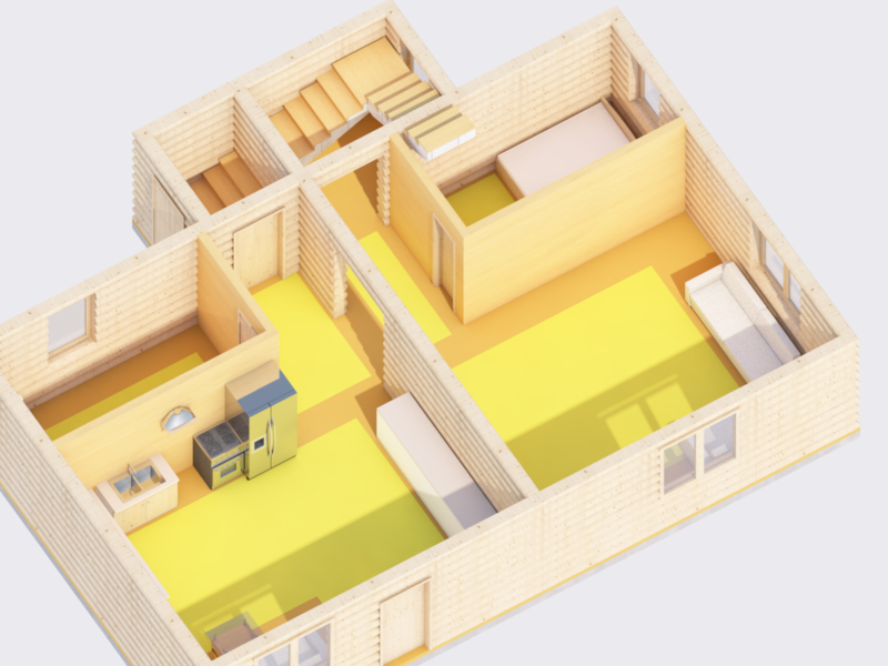 Отопление дома из оцилиндрованного бруса