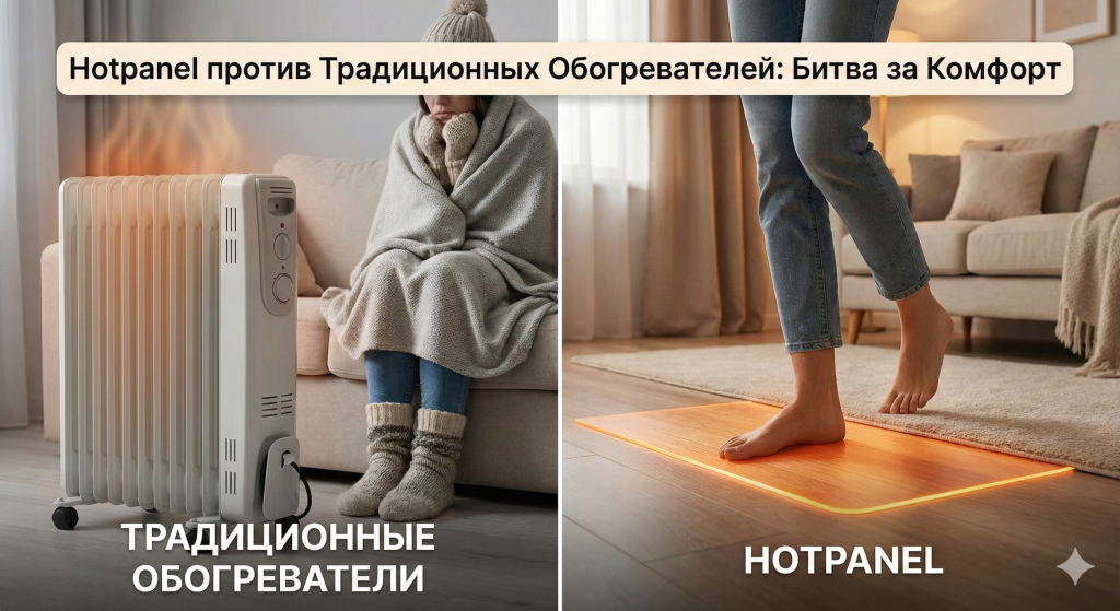 Битва за тепло: Hotpanel против конвекторов и масляных обогревателей — что реально выгоднее?