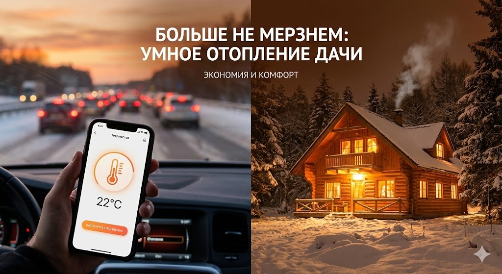 Больше не мерзнем: Как включить отопление на даче с телефона, пока вы стоите в пробке (и сэкономить на счетах)